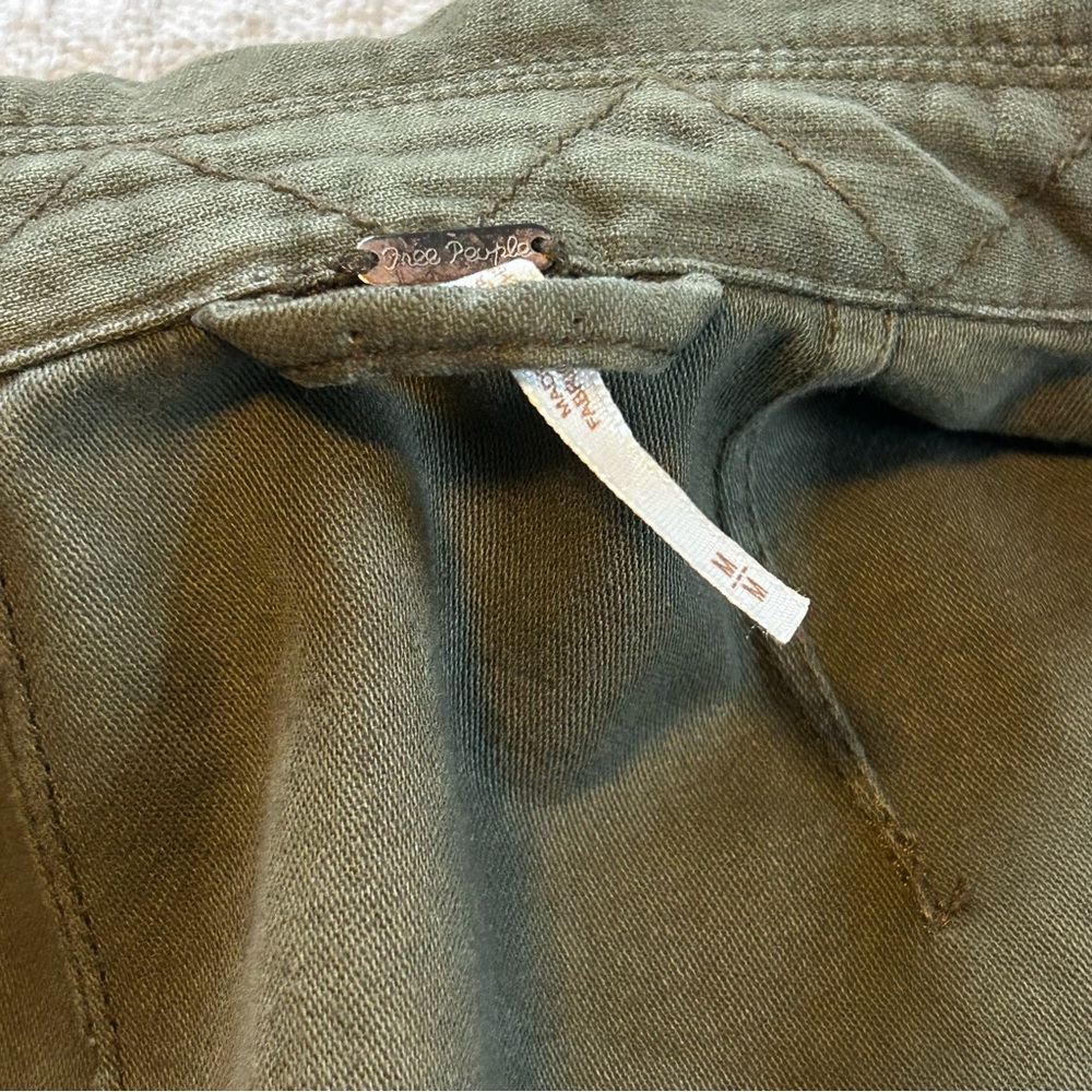 Free People Not Your Brothers Surplus Military Jacket Army Green Cotton Size M - Picture 13 of 14